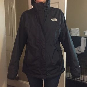 North Face black windbreaker
